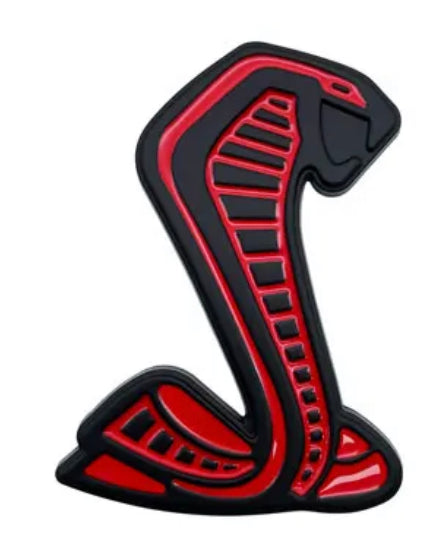 Shelby GT500 Snake style Badge - Black And Red