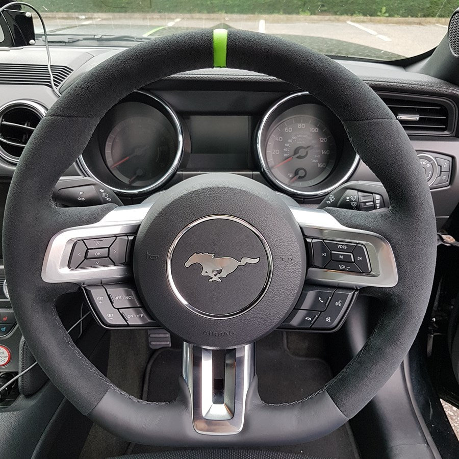 Mustang 2018-2023 Custom Alcantara Steering Wheel GT350 GT500 Style