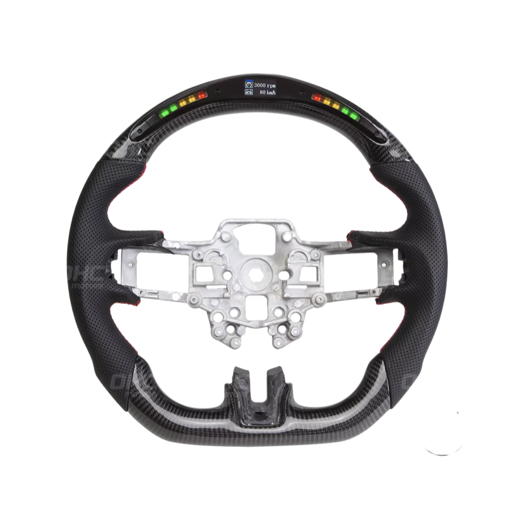 Mustang LED Carbon Fibre Steering Wheel 20152017 Flexx Motorsport