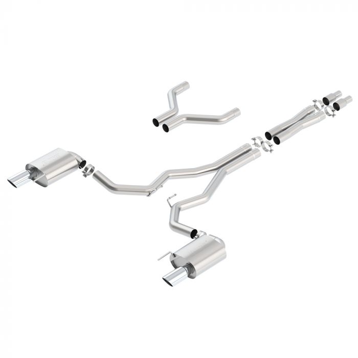 Borla Cat-Back Exhaust System S-Type 3&quot; Stainless Steel With 4&quot; Polished Tips GT 2015-2017