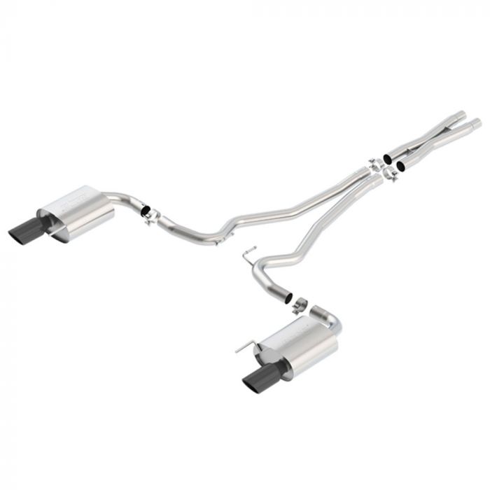 Borla Cat-Back Exhaust System 2-1/2&quot; S-Type Stainless Steel With 4&quot; Black Tips GT 2015-2017
