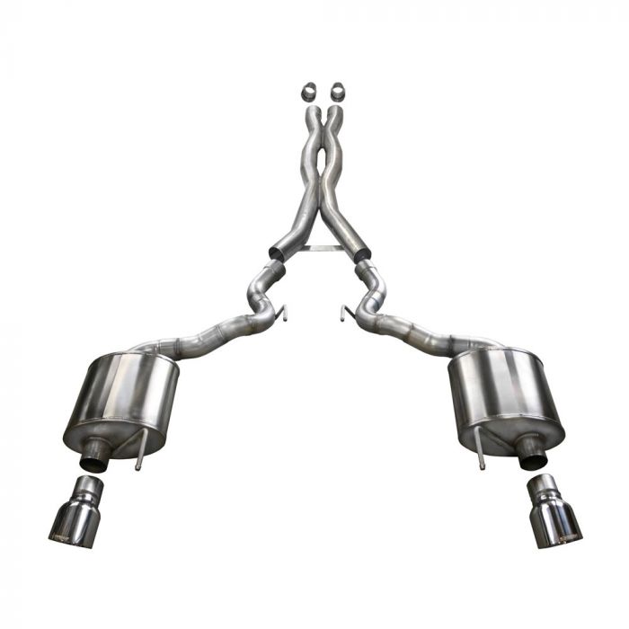 Corsa Cat-Back Exhaust System 2-3/4&quot; Extreme With 4-1/2&quot; Polished Tips Stainless Steel Convertible GT 2015-2017