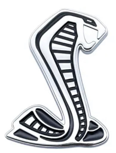 Shelby GT500 Snake style Badge - Silver and black